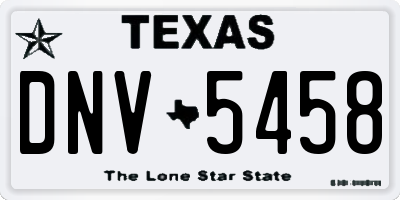 TX license plate DNV5458