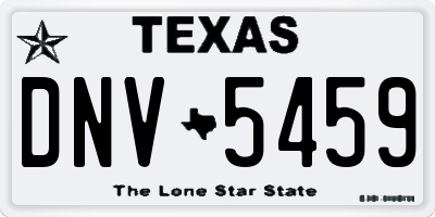 TX license plate DNV5459