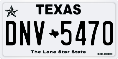 TX license plate DNV5470