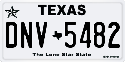 TX license plate DNV5482