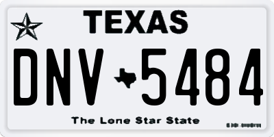 TX license plate DNV5484