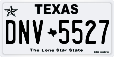TX license plate DNV5527