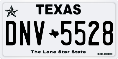 TX license plate DNV5528