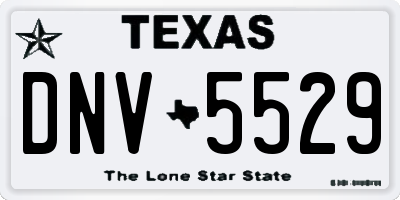 TX license plate DNV5529