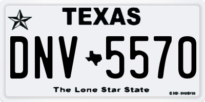 TX license plate DNV5570