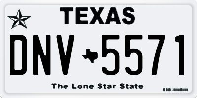TX license plate DNV5571