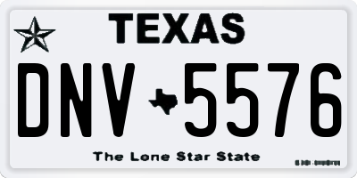 TX license plate DNV5576