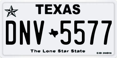 TX license plate DNV5577