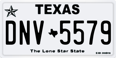 TX license plate DNV5579