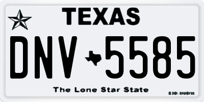 TX license plate DNV5585