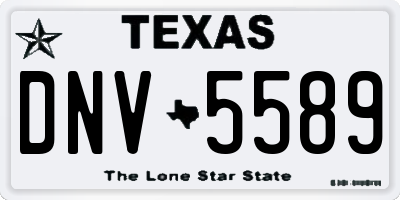 TX license plate DNV5589
