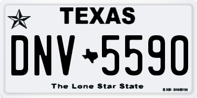 TX license plate DNV5590