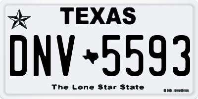 TX license plate DNV5593