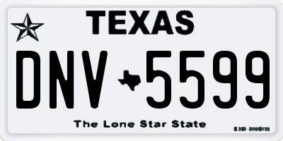 TX license plate DNV5599