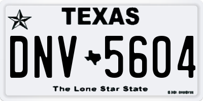 TX license plate DNV5604