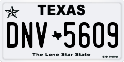 TX license plate DNV5609