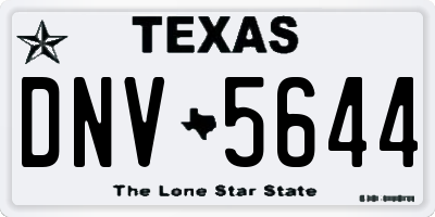 TX license plate DNV5644