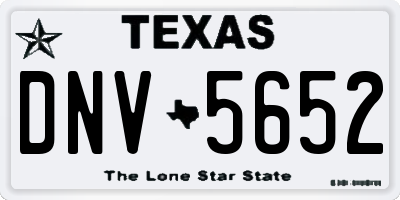TX license plate DNV5652