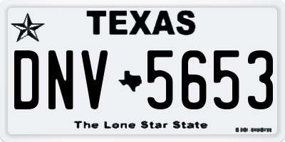 TX license plate DNV5653