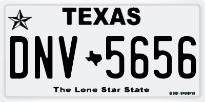 TX license plate DNV5656