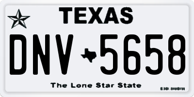 TX license plate DNV5658