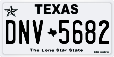 TX license plate DNV5682