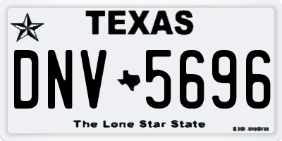TX license plate DNV5696