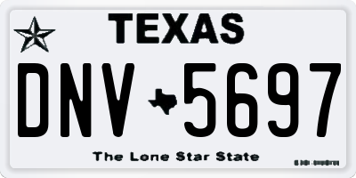 TX license plate DNV5697