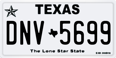 TX license plate DNV5699