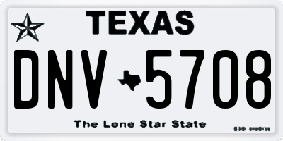 TX license plate DNV5708