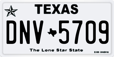 TX license plate DNV5709