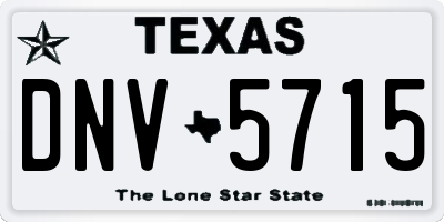TX license plate DNV5715