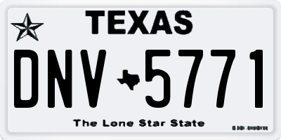 TX license plate DNV5771