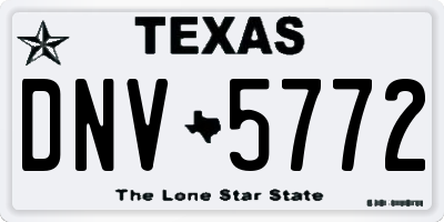 TX license plate DNV5772