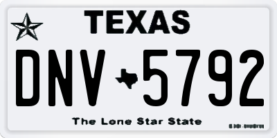 TX license plate DNV5792
