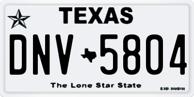 TX license plate DNV5804