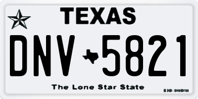 TX license plate DNV5821