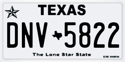 TX license plate DNV5822