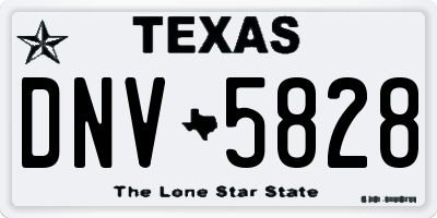 TX license plate DNV5828