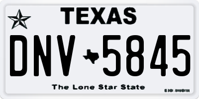 TX license plate DNV5845
