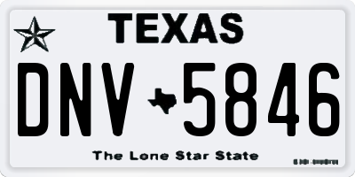 TX license plate DNV5846