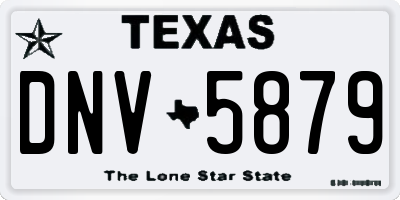 TX license plate DNV5879