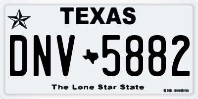 TX license plate DNV5882
