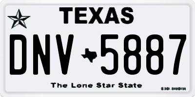 TX license plate DNV5887