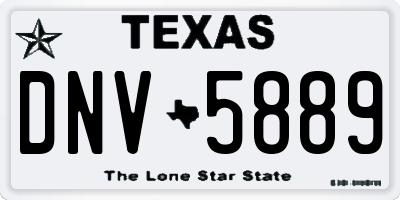 TX license plate DNV5889