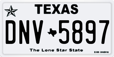 TX license plate DNV5897