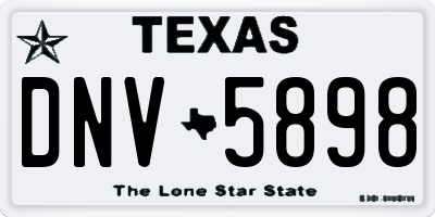 TX license plate DNV5898