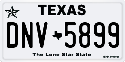 TX license plate DNV5899