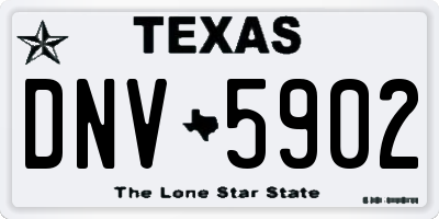 TX license plate DNV5902