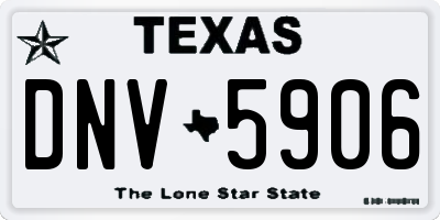 TX license plate DNV5906